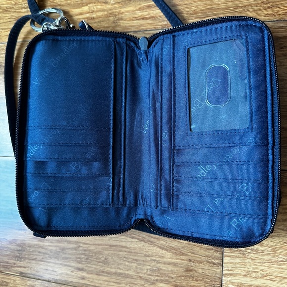 Vera Bradley Bundle Navy and Blue Floral Wristlet and Navy Wallet purse - Picture 8 of 10